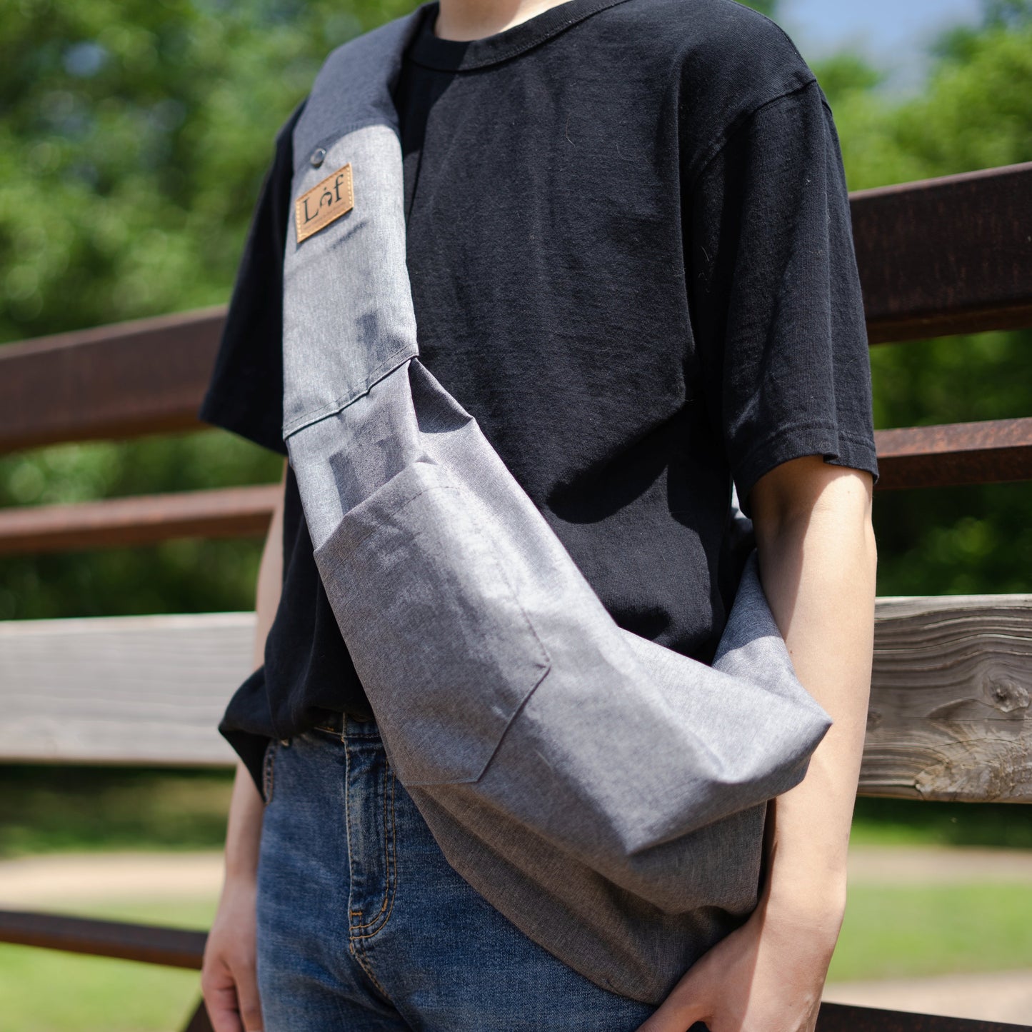 Hands-Free Ranch Dog Sling Carrier | Breathable Cotton Pet Travel Bag
