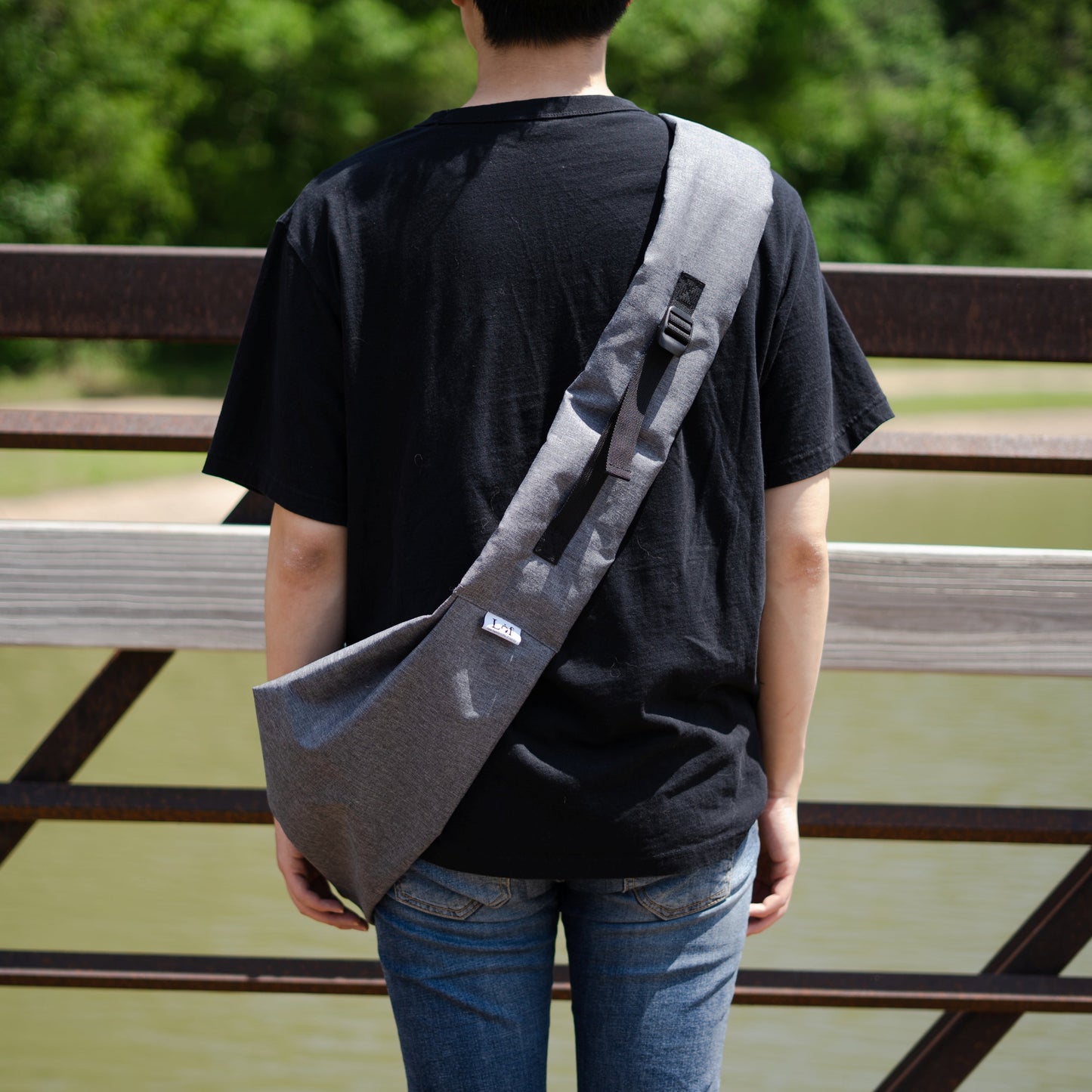 Hands-Free Ranch Dog Sling Carrier | Breathable Cotton Pet Travel Bag