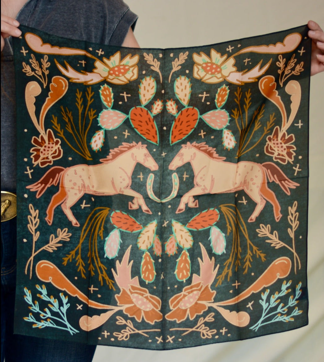 Wild Horse Prairies Silk & Tencel Wild Rag