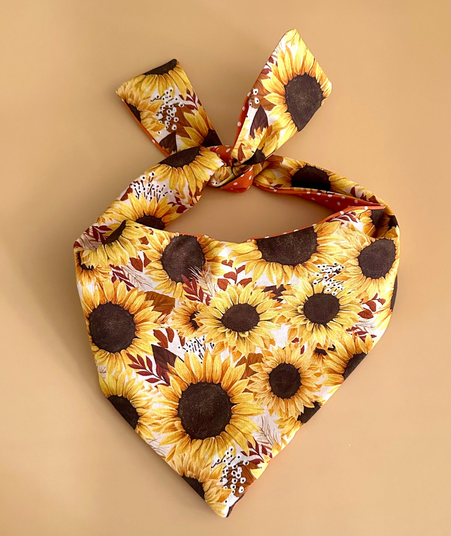 The Sunny Fields Personalized Sunflower Dog Bandana