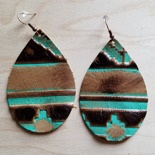 The Turquoise Trail Leather Earrings