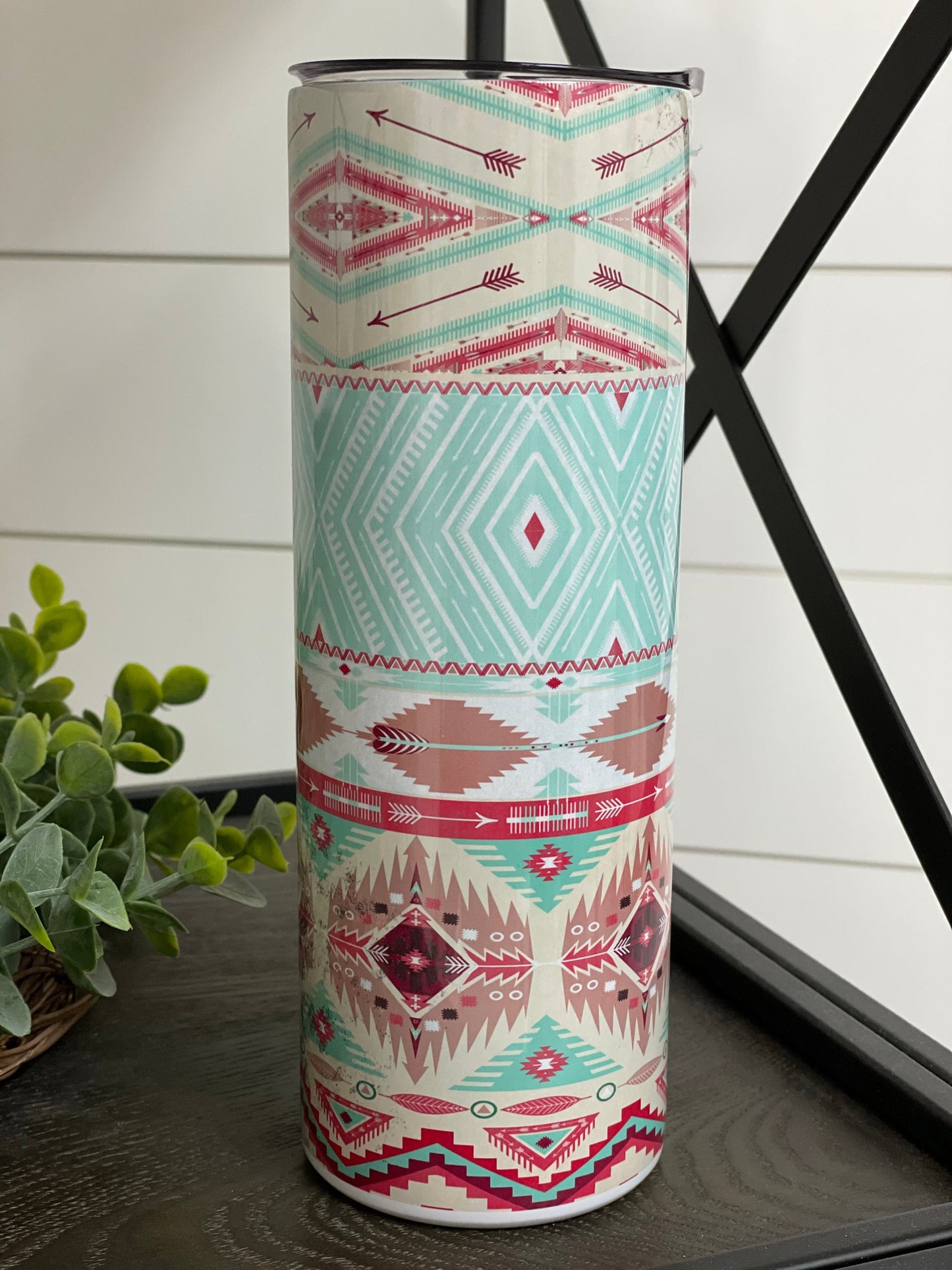 Leopard Aztec Skinny Tumbler | 20oz Western Boutique Cup