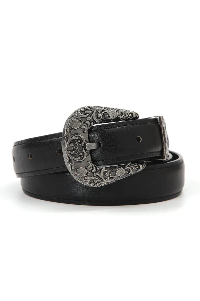 The Prairie Rose Skinny Western Belt
