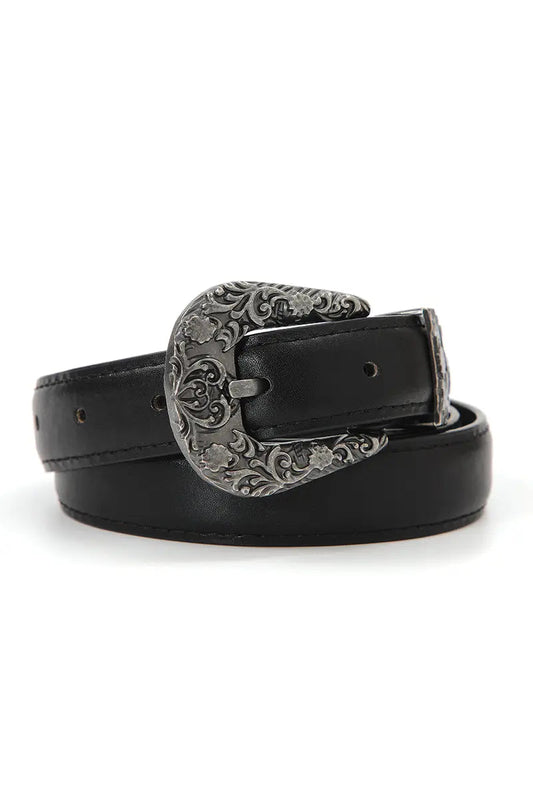 The Prairie Rose Skinny Western Belt