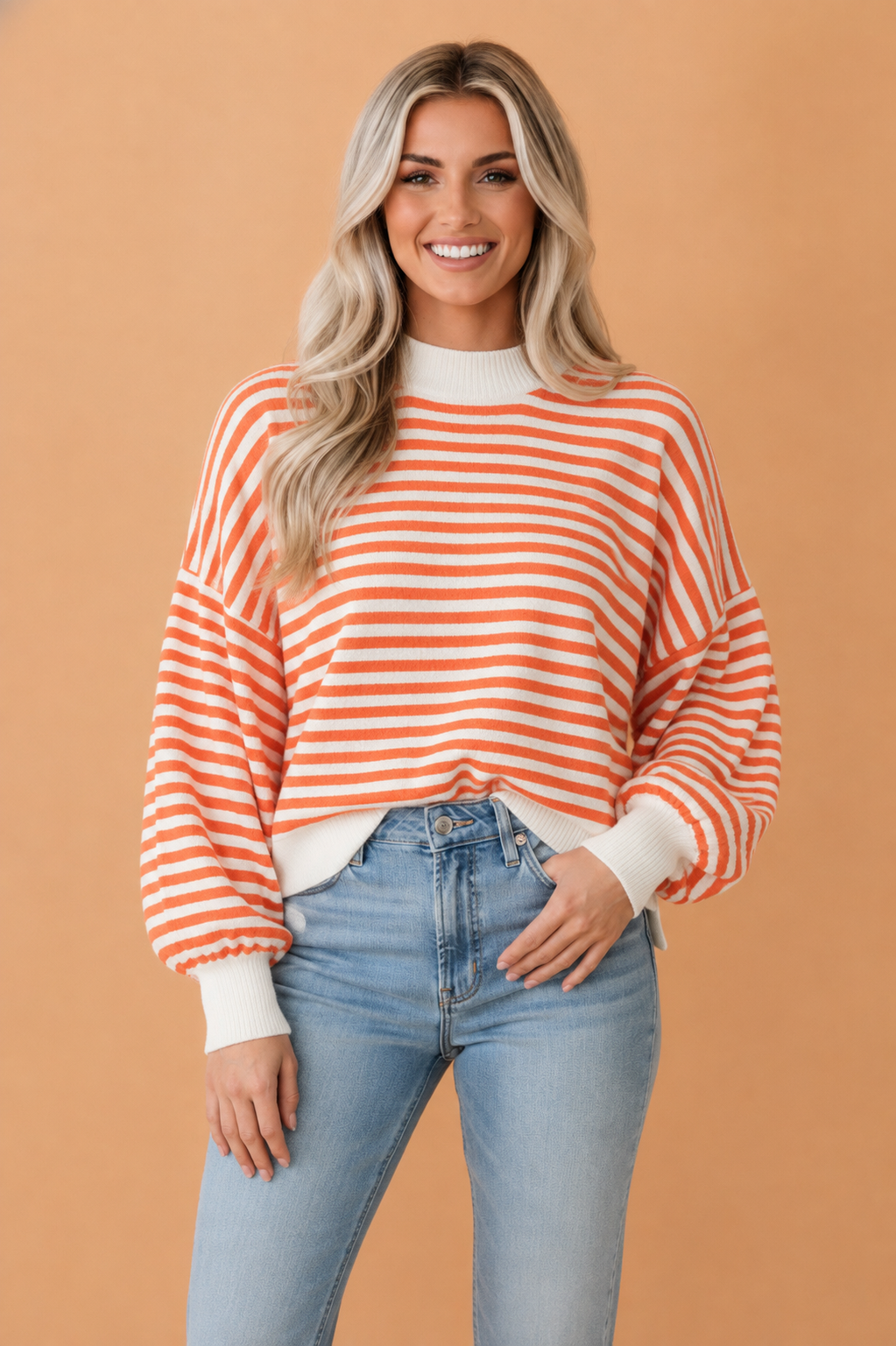 Sunset Stripes Oversized Pullover