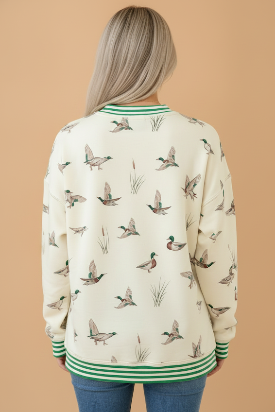 Mallard Country Contrast Trim Sweatshirt