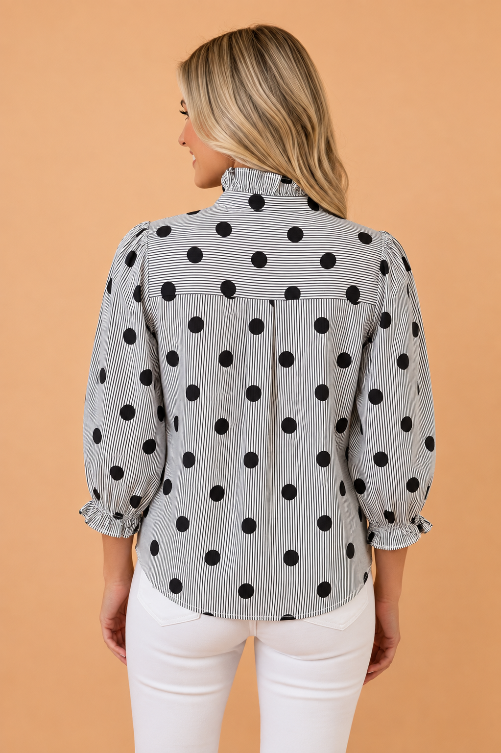 Darling Dot Ruffle Blouse