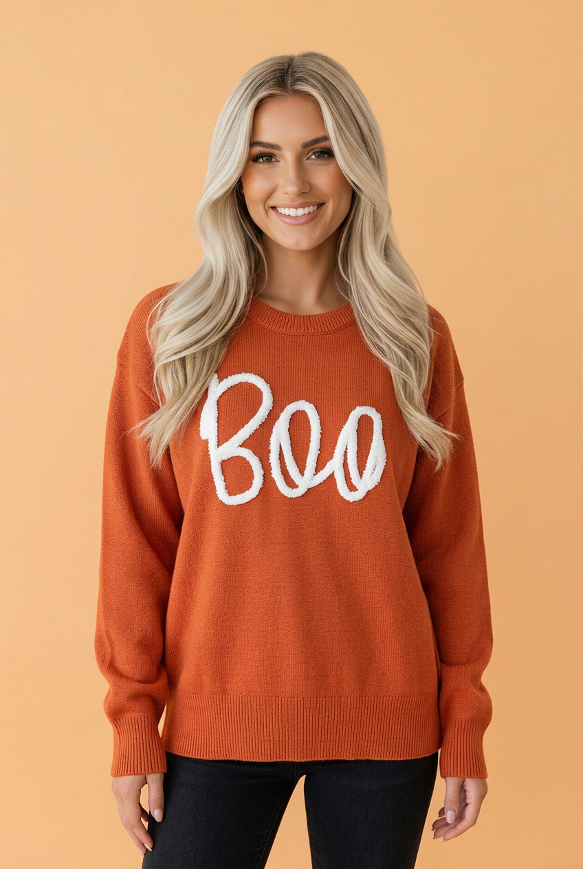 Hey Boo Cozy Knit Sweater