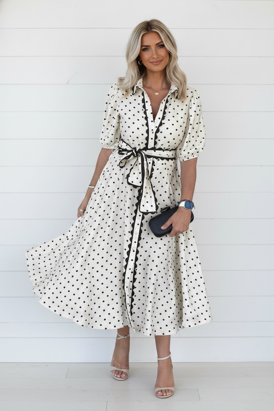 Southern Charm Polka Dot Midi Dress