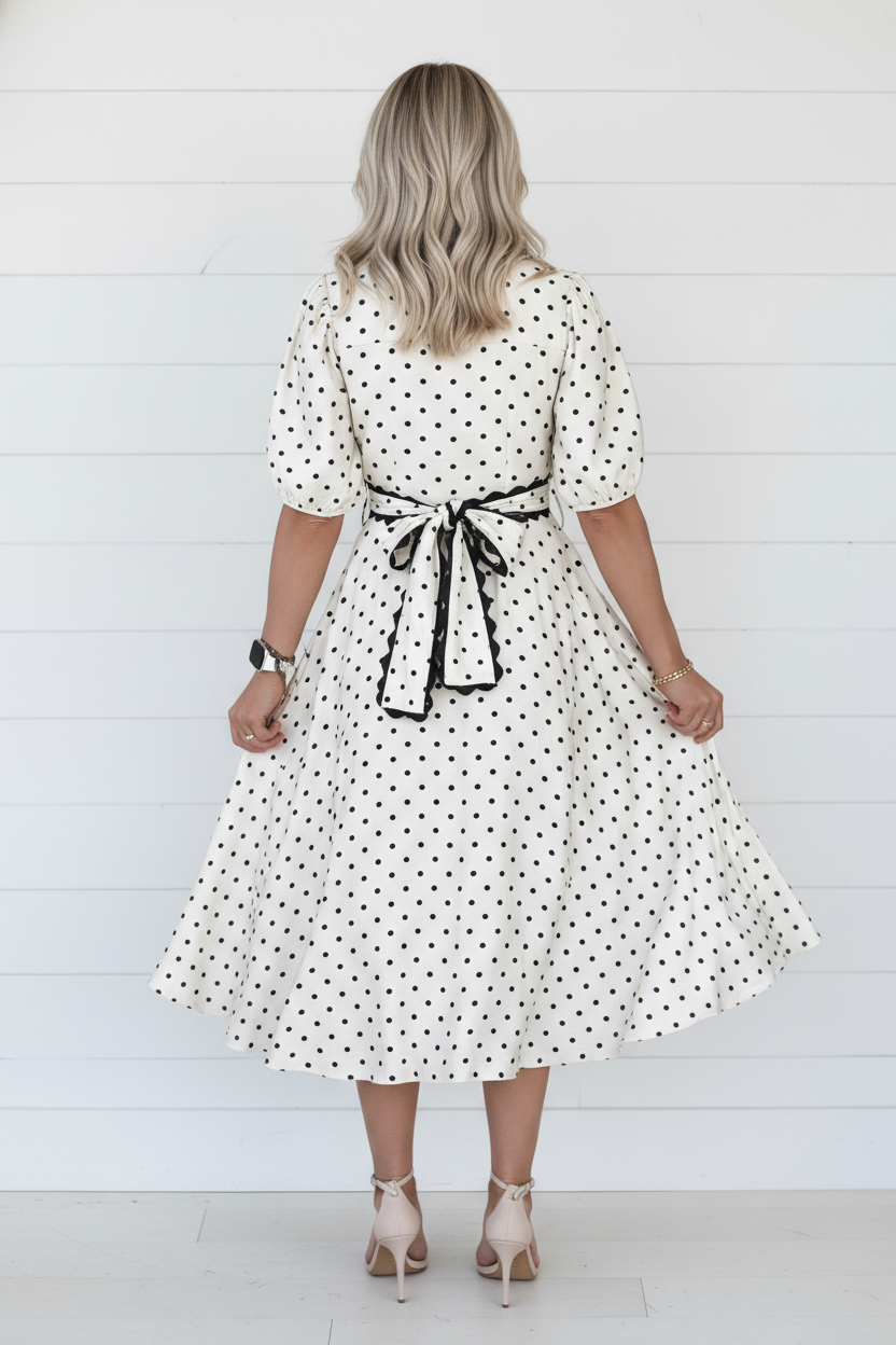 Southern Charm Polka Dot Midi Dress