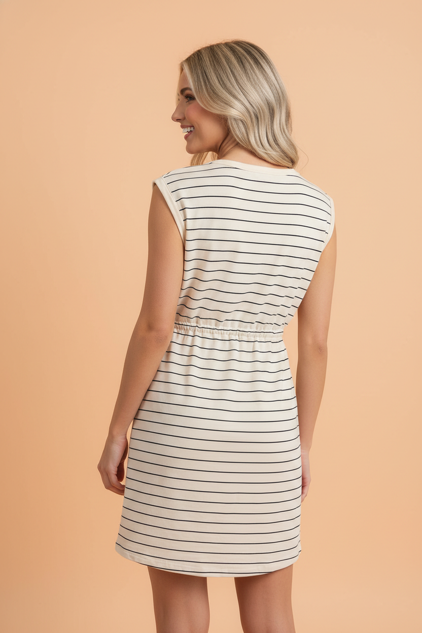 Sunday Stroll Striped Mini Dress