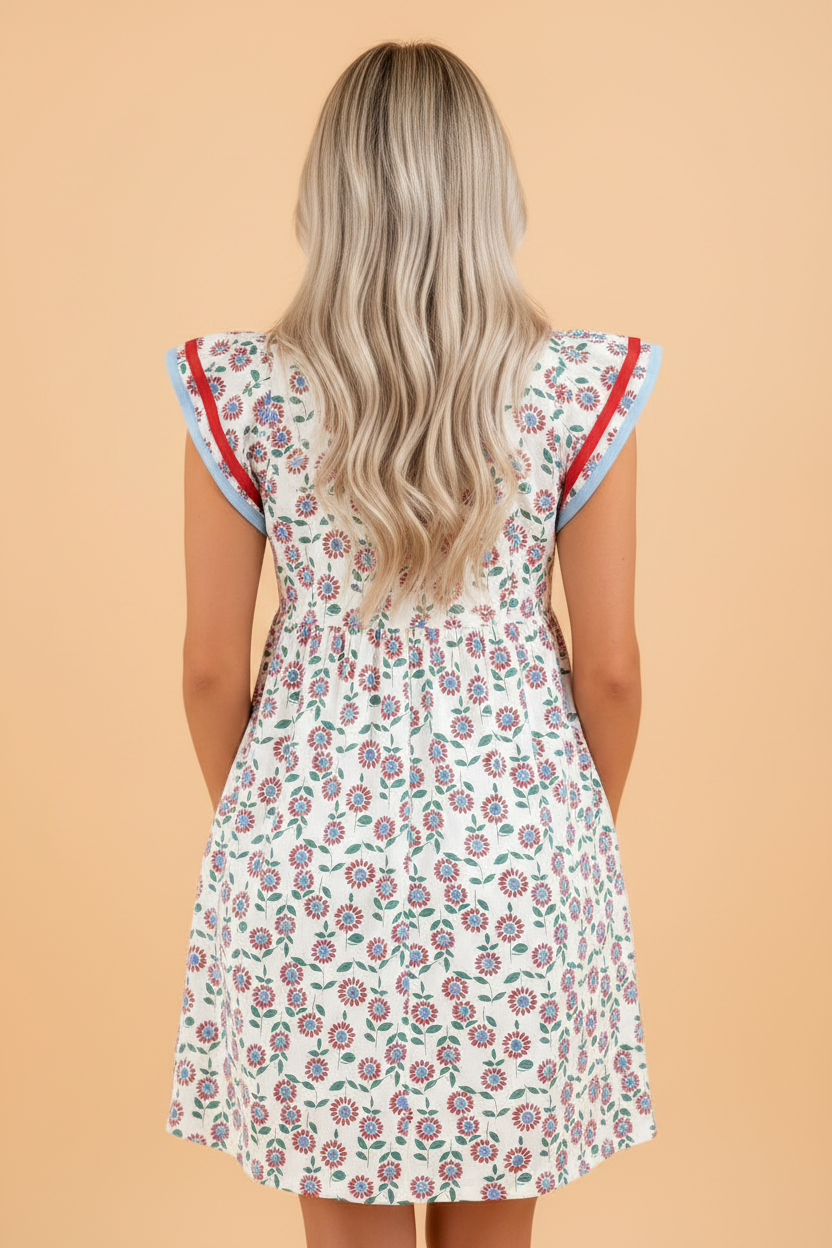 Bluebonnet Breeze Mini Dress