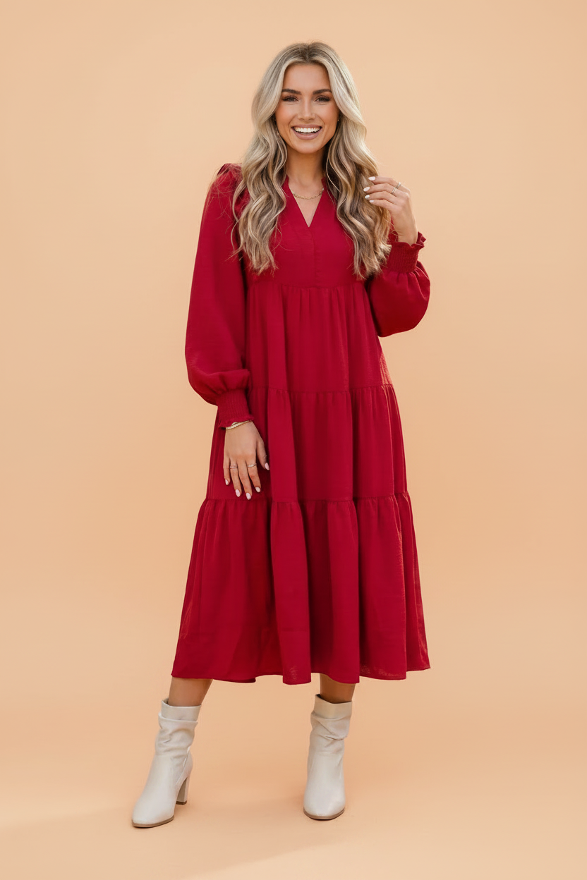 Ruby Rose Ruffle Midi Dress