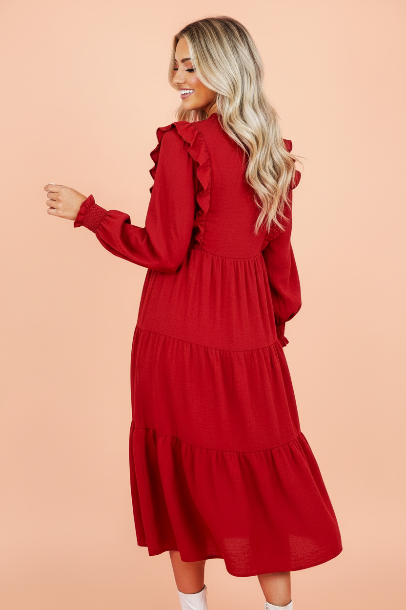 Ruby Rose Ruffle Midi Dress