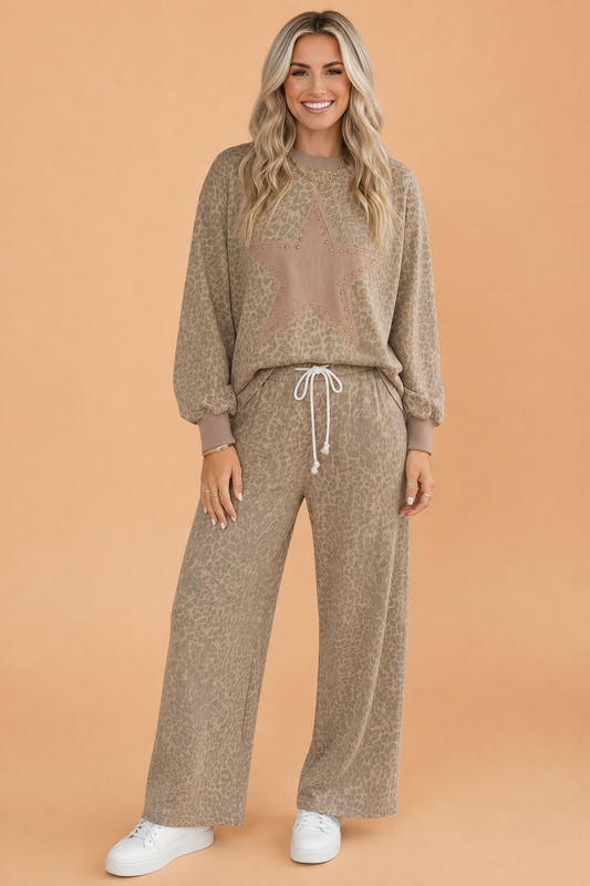 Wild Star Leopard Lounge Set