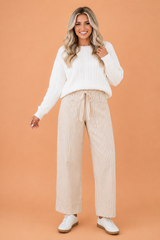 The Easy Does It Striped Wide Leg Pants