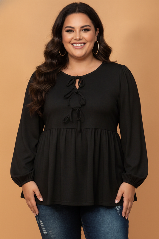 The Black Bow Curves Blouse