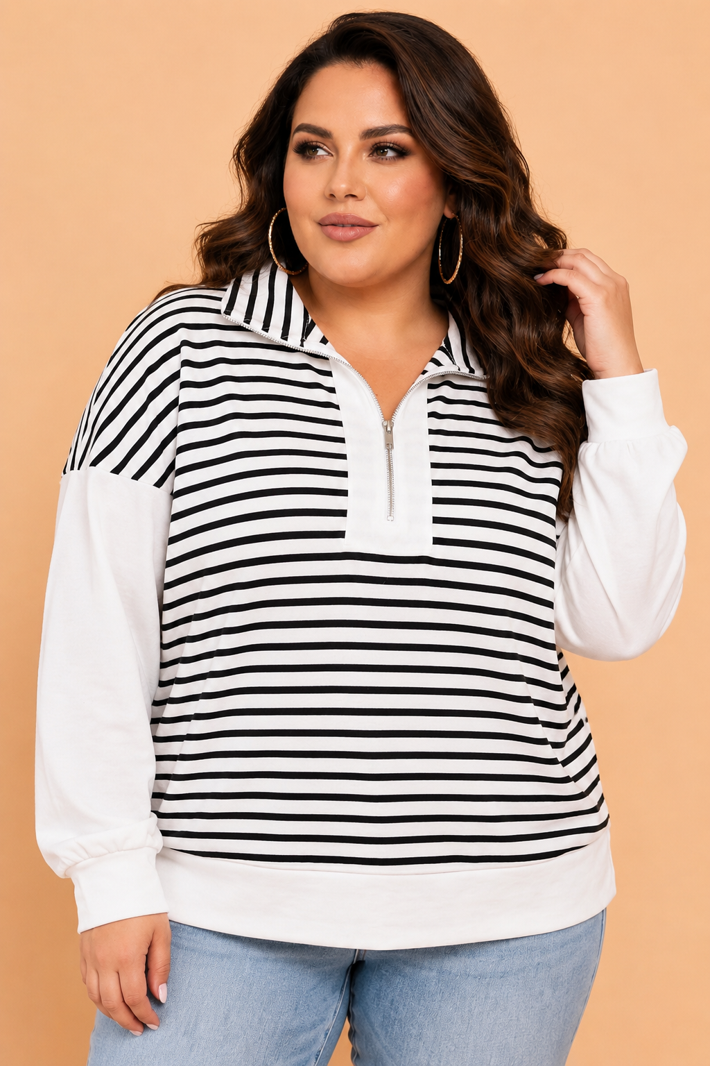 The Easygoing Stripe Half-Zip Pullover