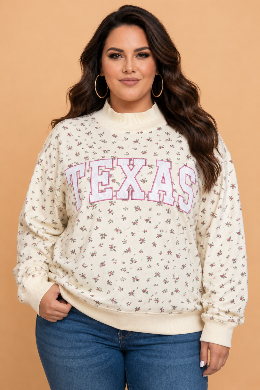 Texas Wildflower Embroidered Sweatshirt