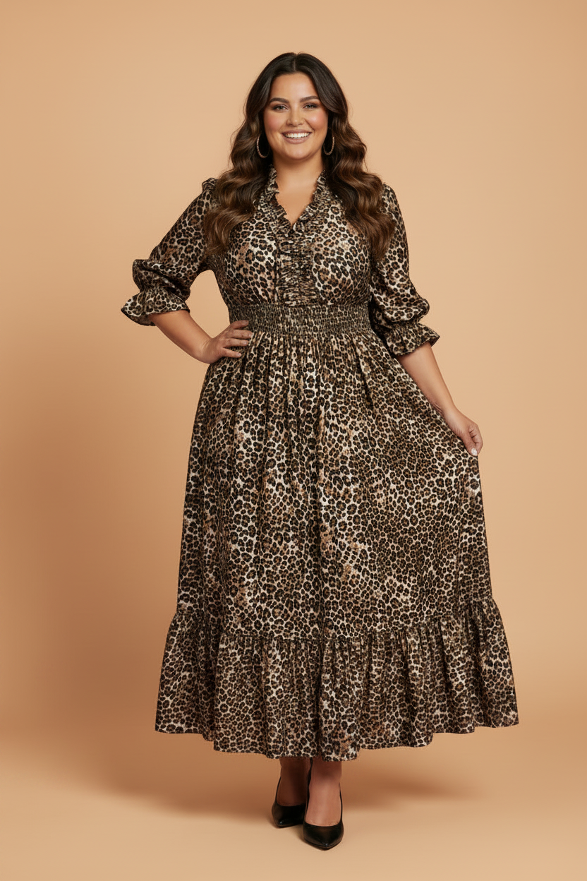 Wild Elegance Leopard Maxi Dress