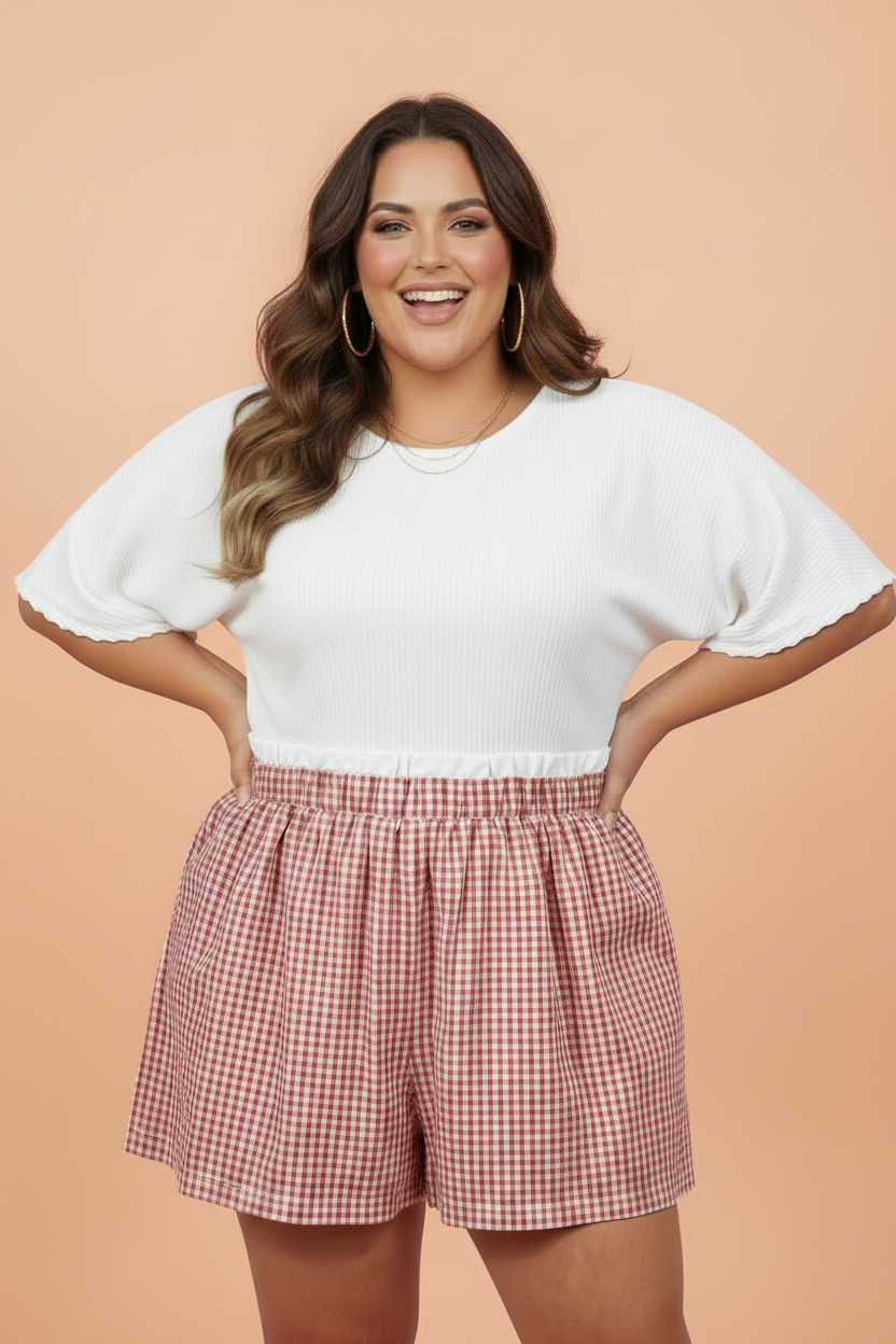 Sweet Gingham Ruffle Shorts
