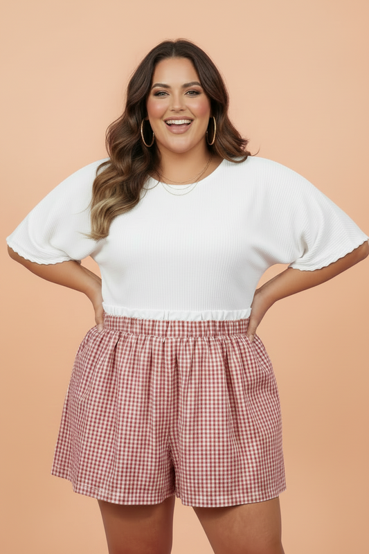 Sweet Gingham Ruffle Shorts