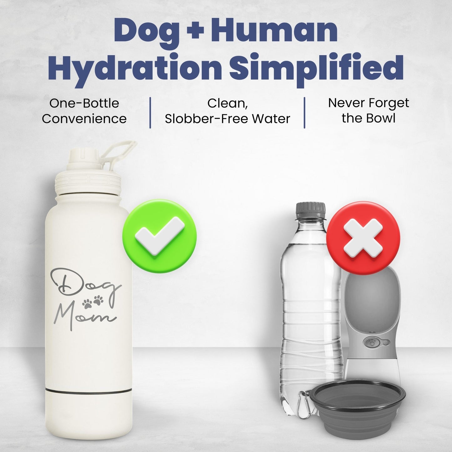 The Trail Buddy Dog + Human Water Bottle