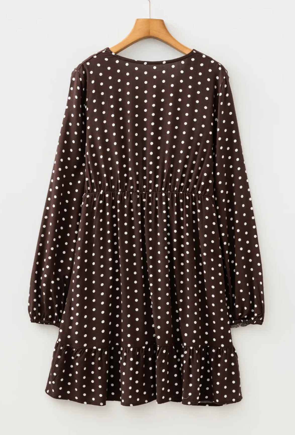 Chocolate & Charm Ruffle Mini Dress