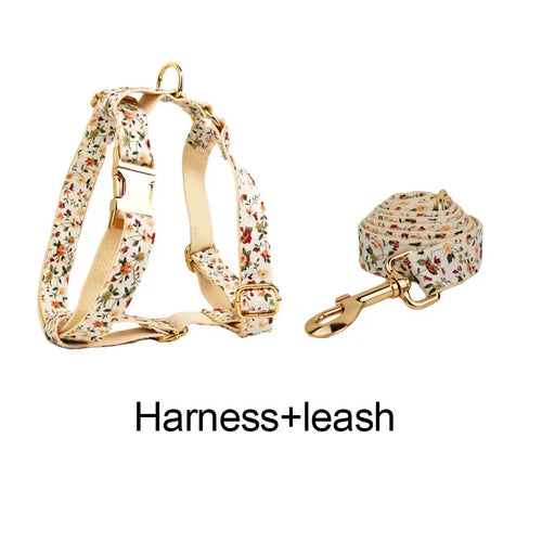 Wildflower Dog Collar, Harness & Leash Sets