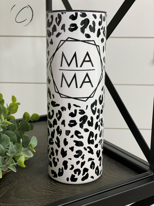 Leopard Mama Color-Changing Skinny Tumbler | 20oz UV Cup