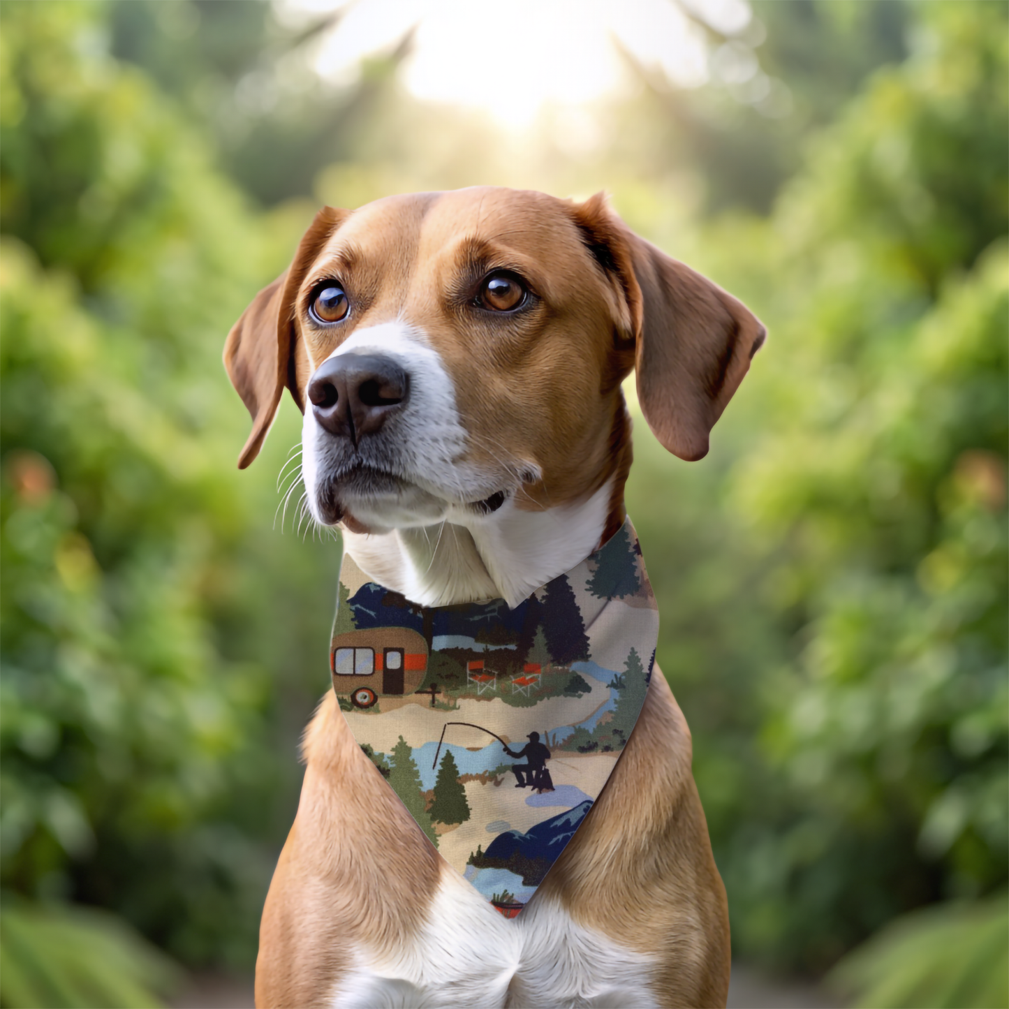 The Happy Camper Personalized Dog Bandana