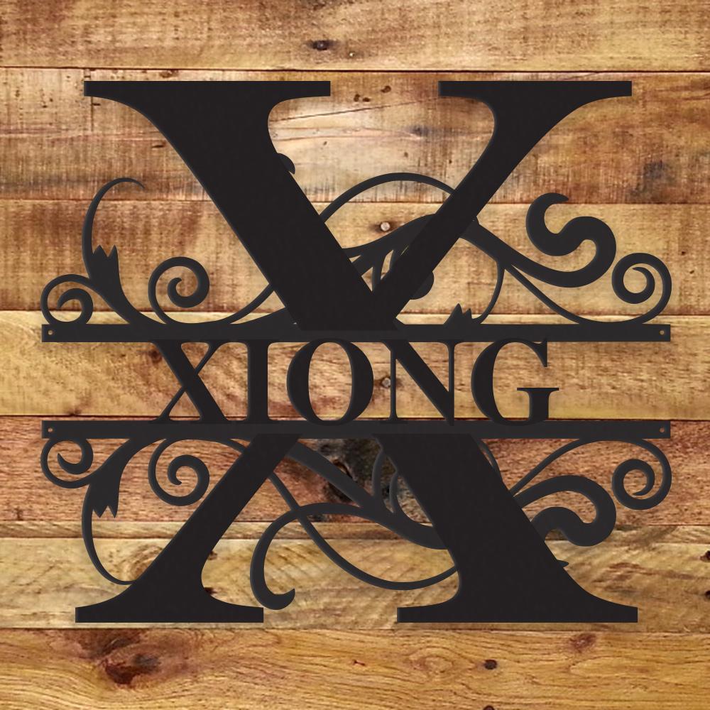 Custom Family Monogram Metal Sign | Personalized Ranch Decor