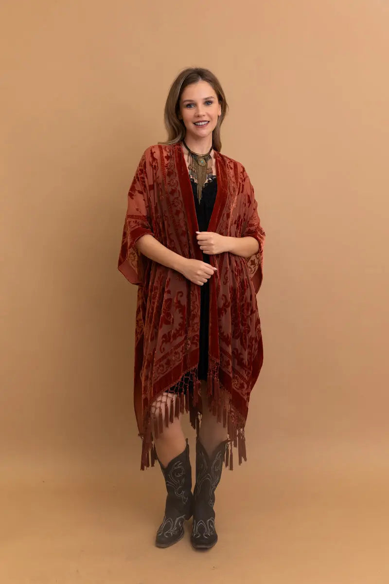 The Velvet Mesa Tapestry Kimono