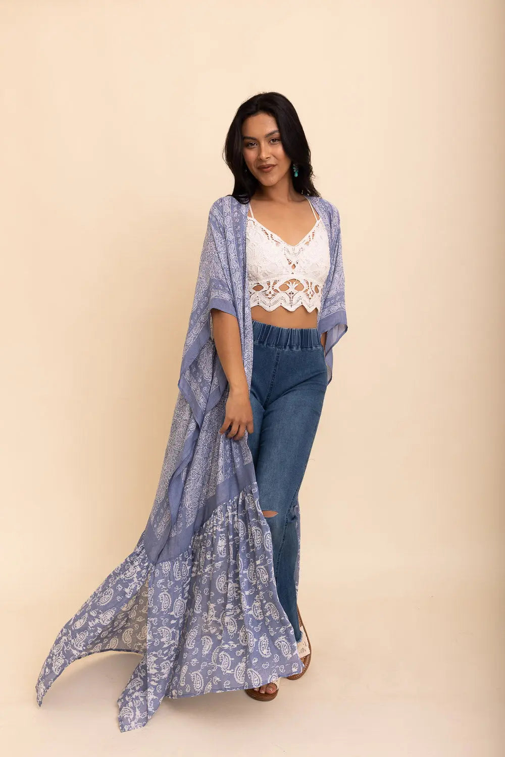 The Desert Drift Paisley Kimono