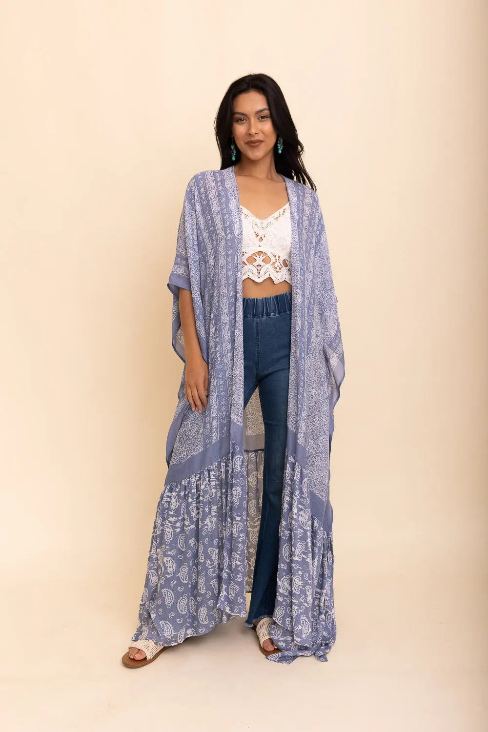 The Desert Drift Paisley Kimono