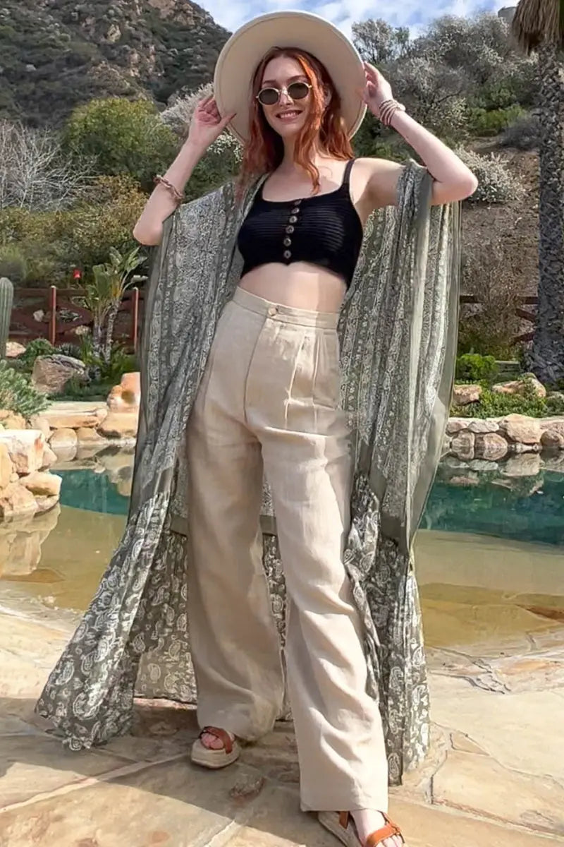 The Desert Drift Paisley Kimono