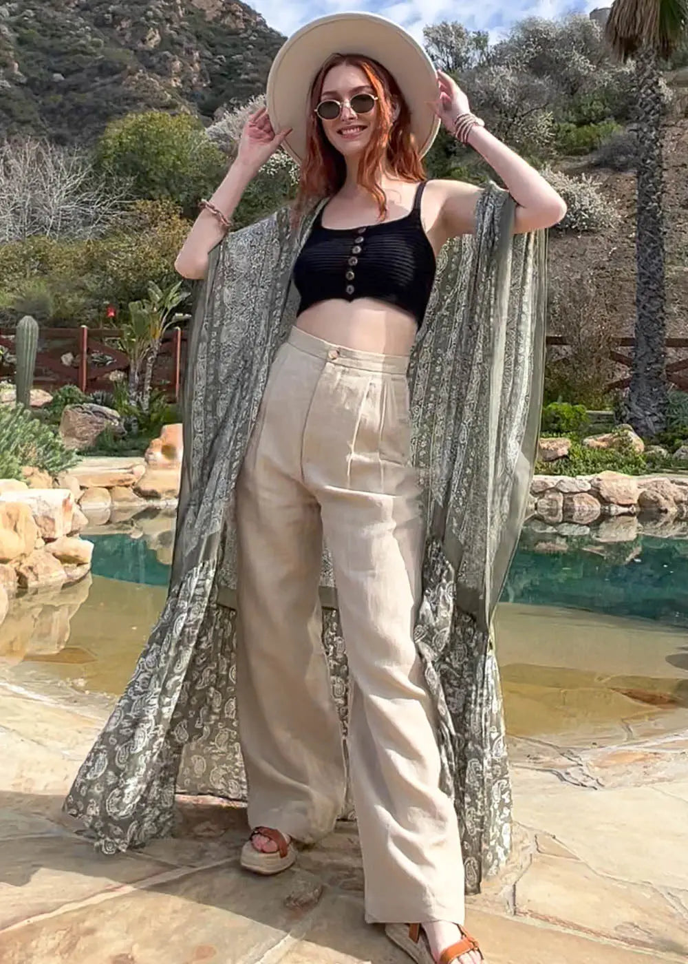 The Desert Drift Paisley Kimono