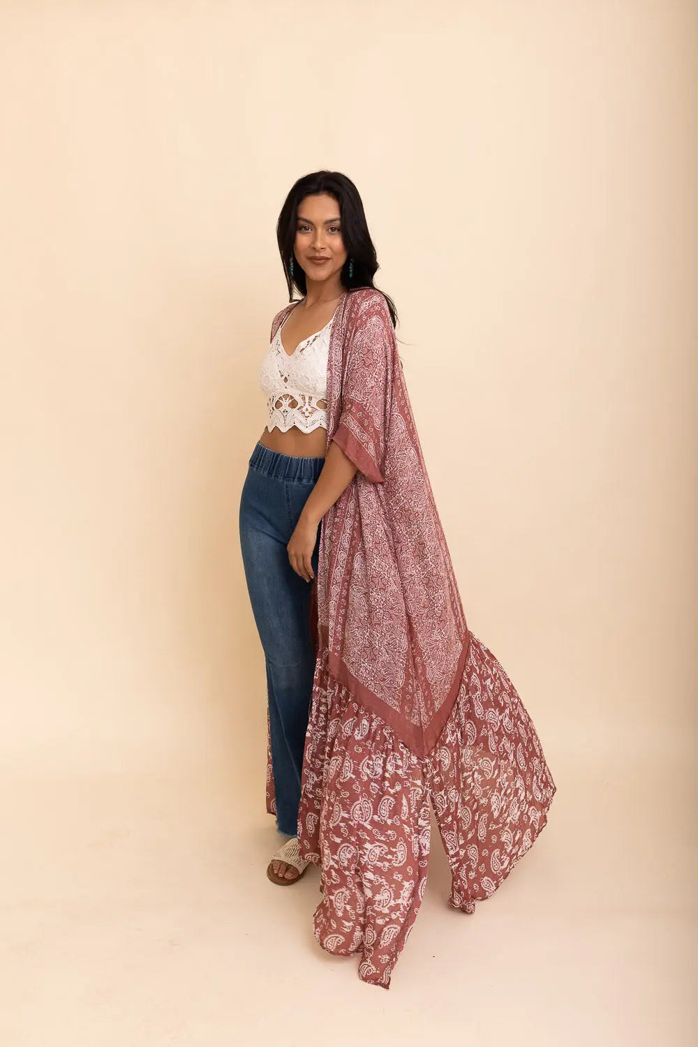 The Desert Drift Paisley Kimono