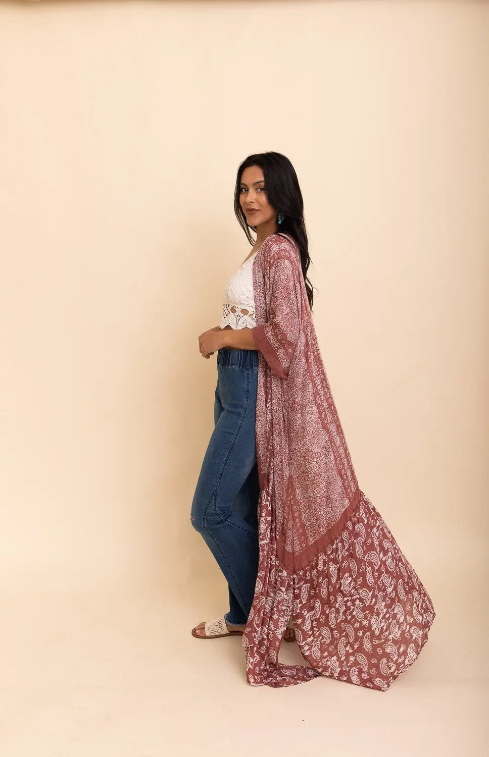 The Desert Drift Paisley Kimono