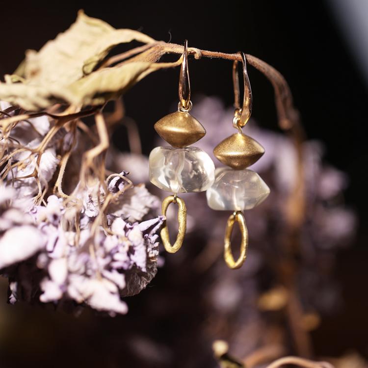 Solar Quartz Statement Earrings