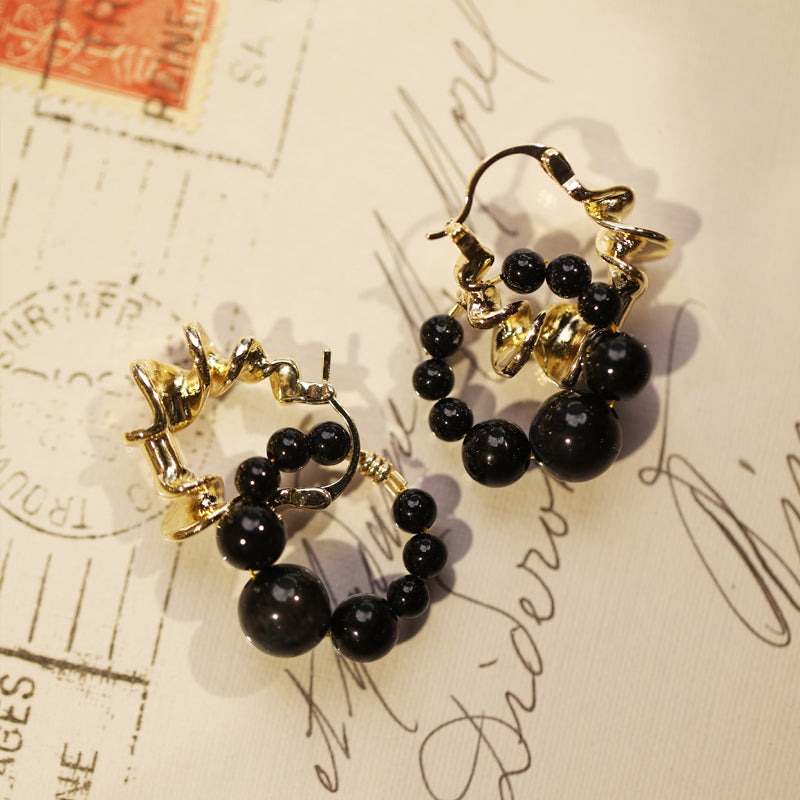 Noir Sculpt Statement Earrings