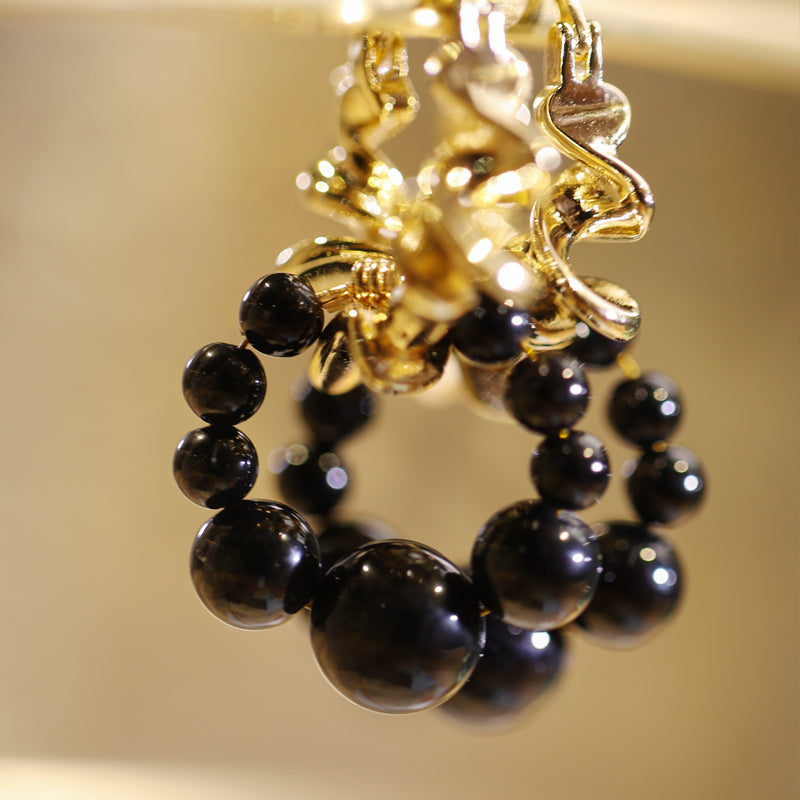 Noir Sculpt Statement Earrings