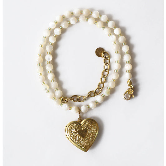 Heirloom Heart Pearl Necklace
