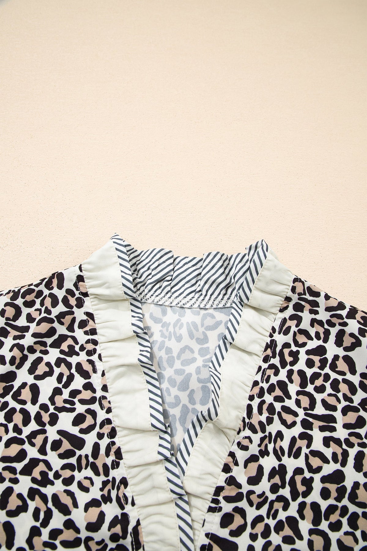 Wild & Free Leopard Ruffle Blouse