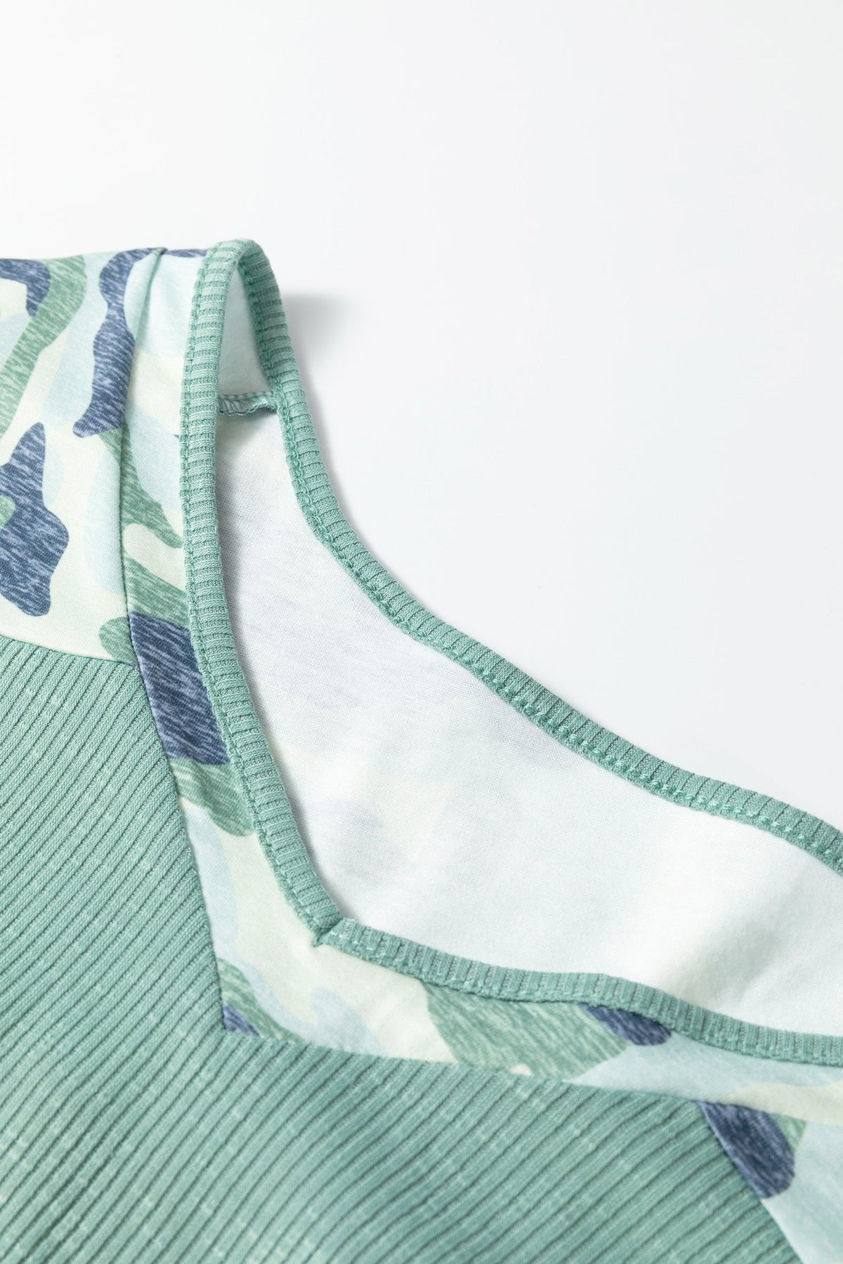 Sage & Camo Patchwork Tee