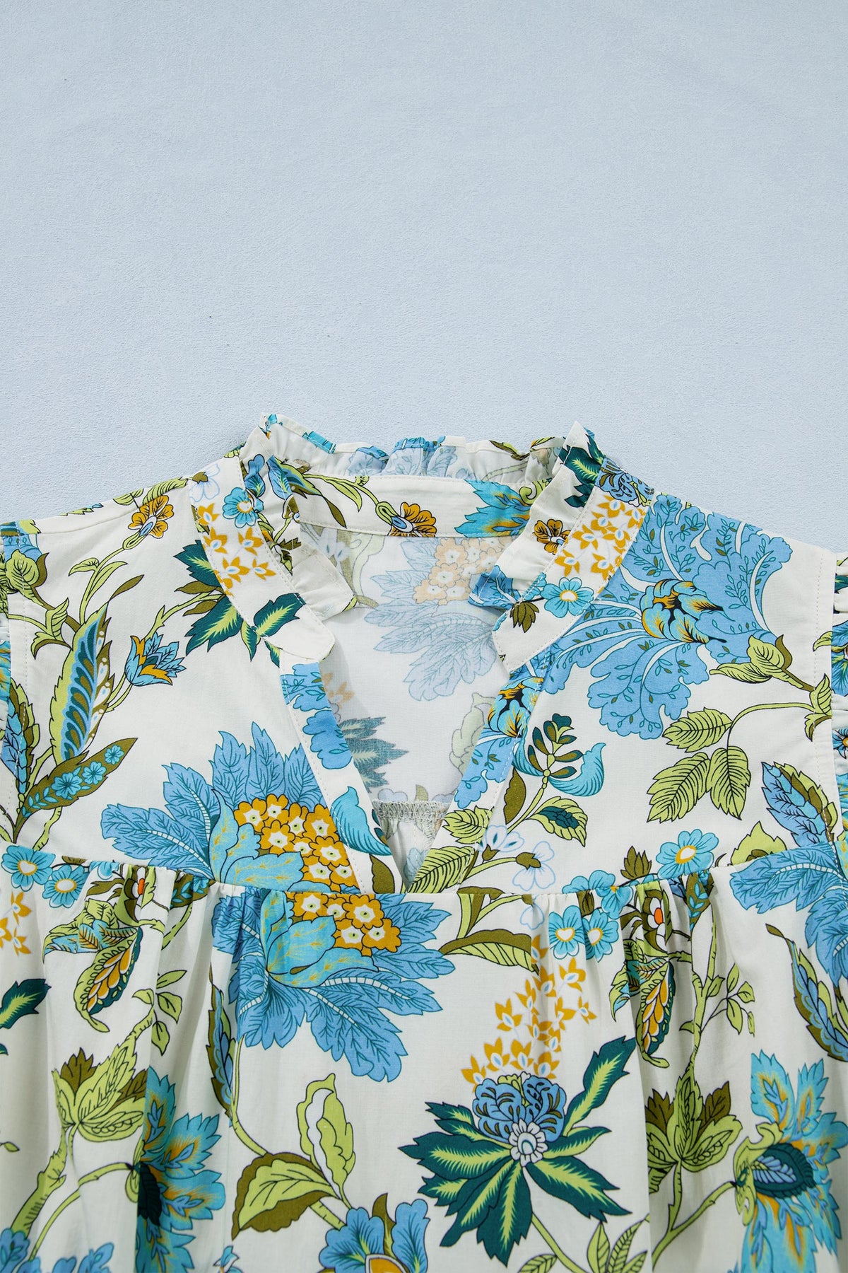 The Meadow Belle Floral Ruffle Mini Dress