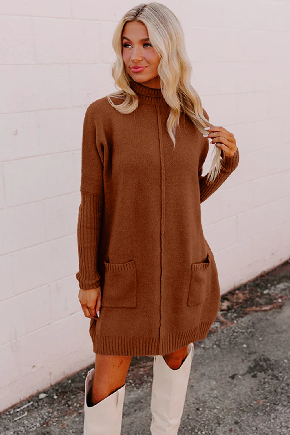 Saddlewood Ribbed Sweater Dress