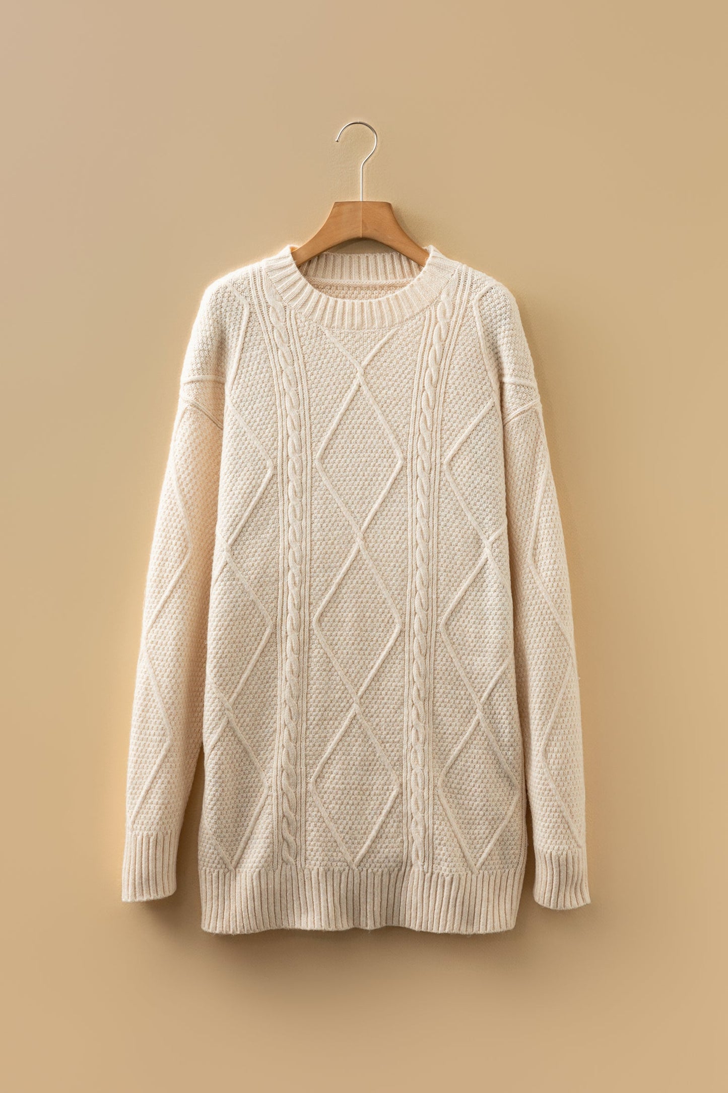 Sagebrush Cable Knit Sweater Dress