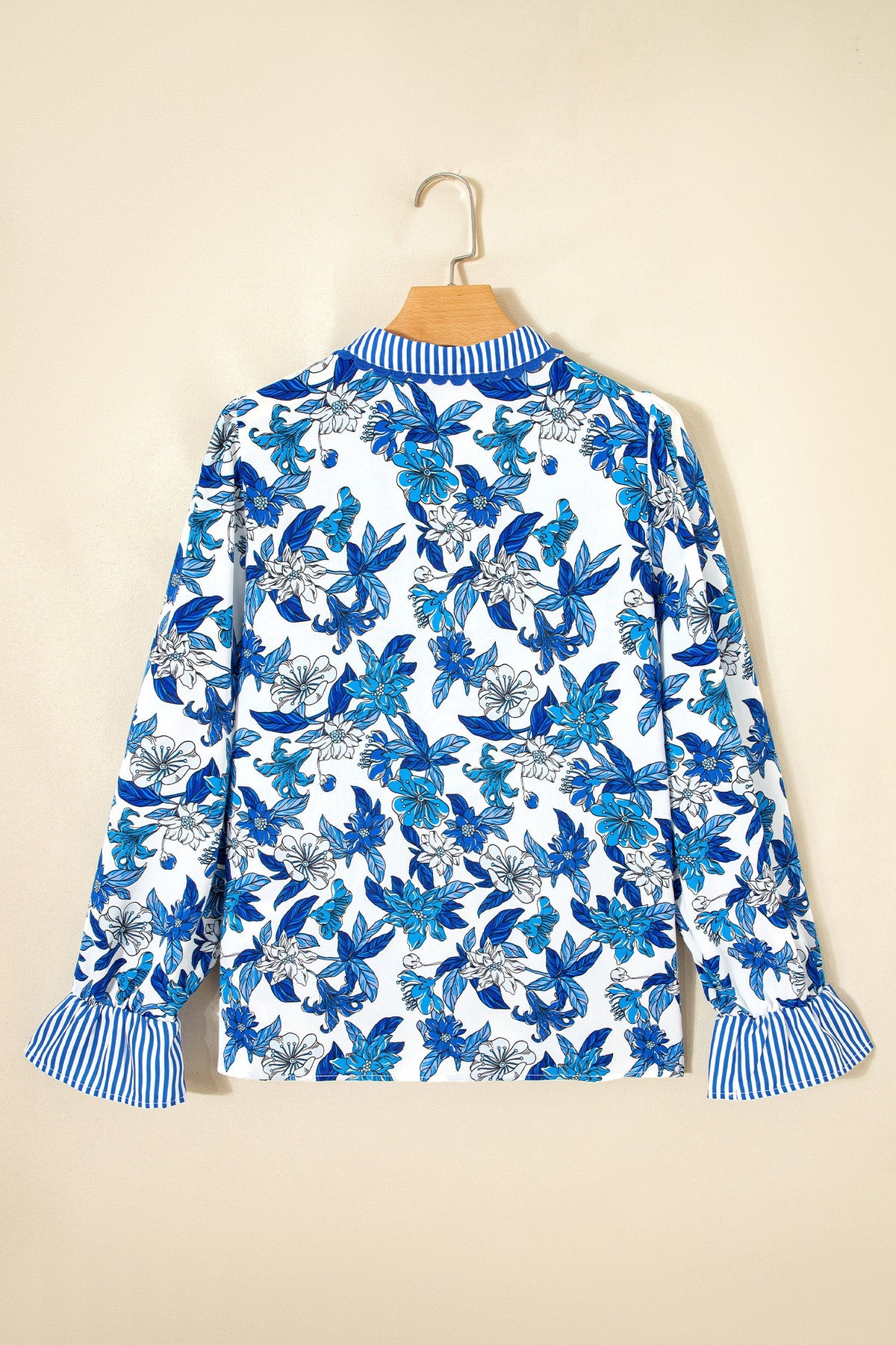 Bluebell Patchwork Flounce Sleeve Blouse