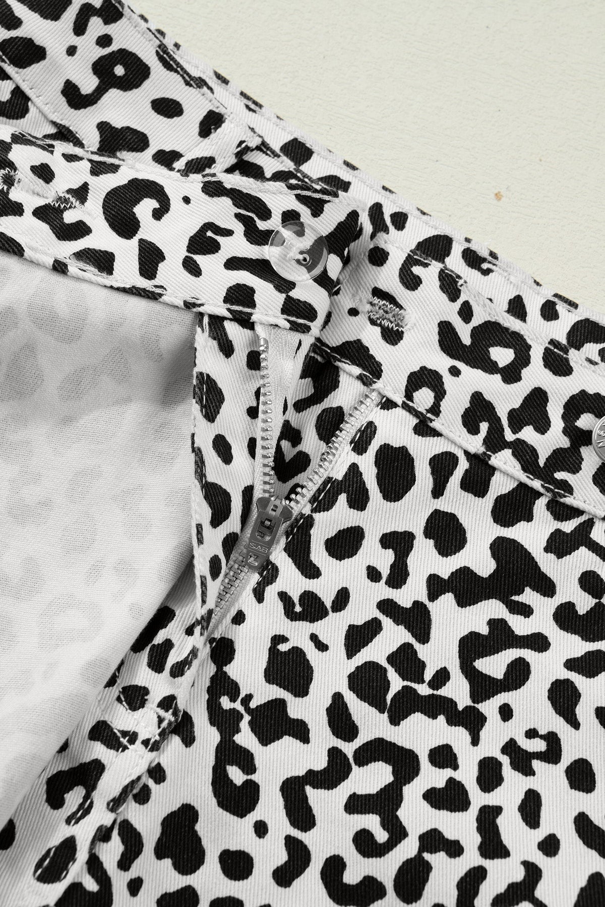 Wild Side Leopard Denim Skort